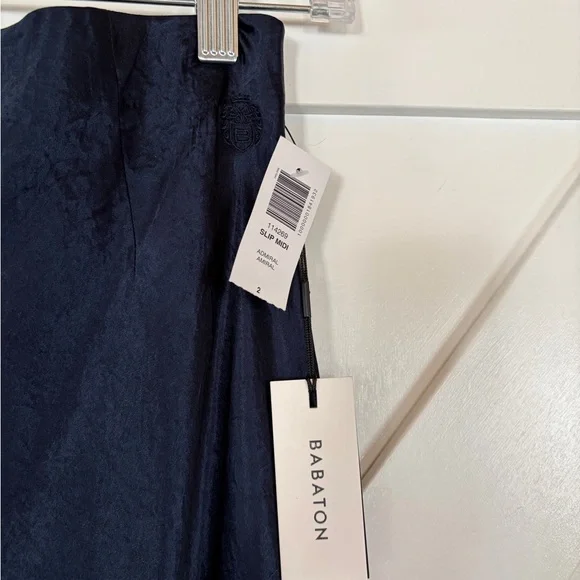 Babaton Slip Satin Skirt - Picture 2 of 4